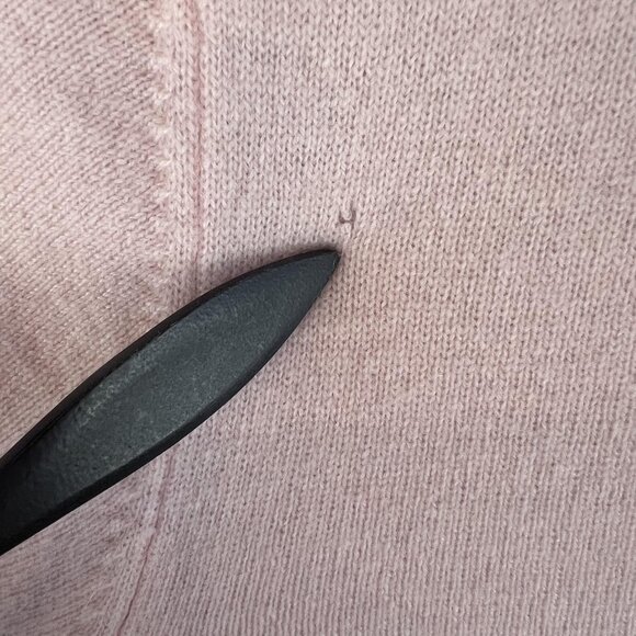 Alan Flusser  Mens XL Pink Sweater 100% Cashmere V Neck Pullover Soft Knit Class - Picture 10 of 11